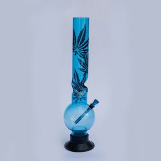 Acrylic-water-bong-40-cm-with-leaf-print-