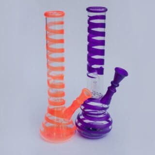30cm Glass Bong – Retro Stripes
