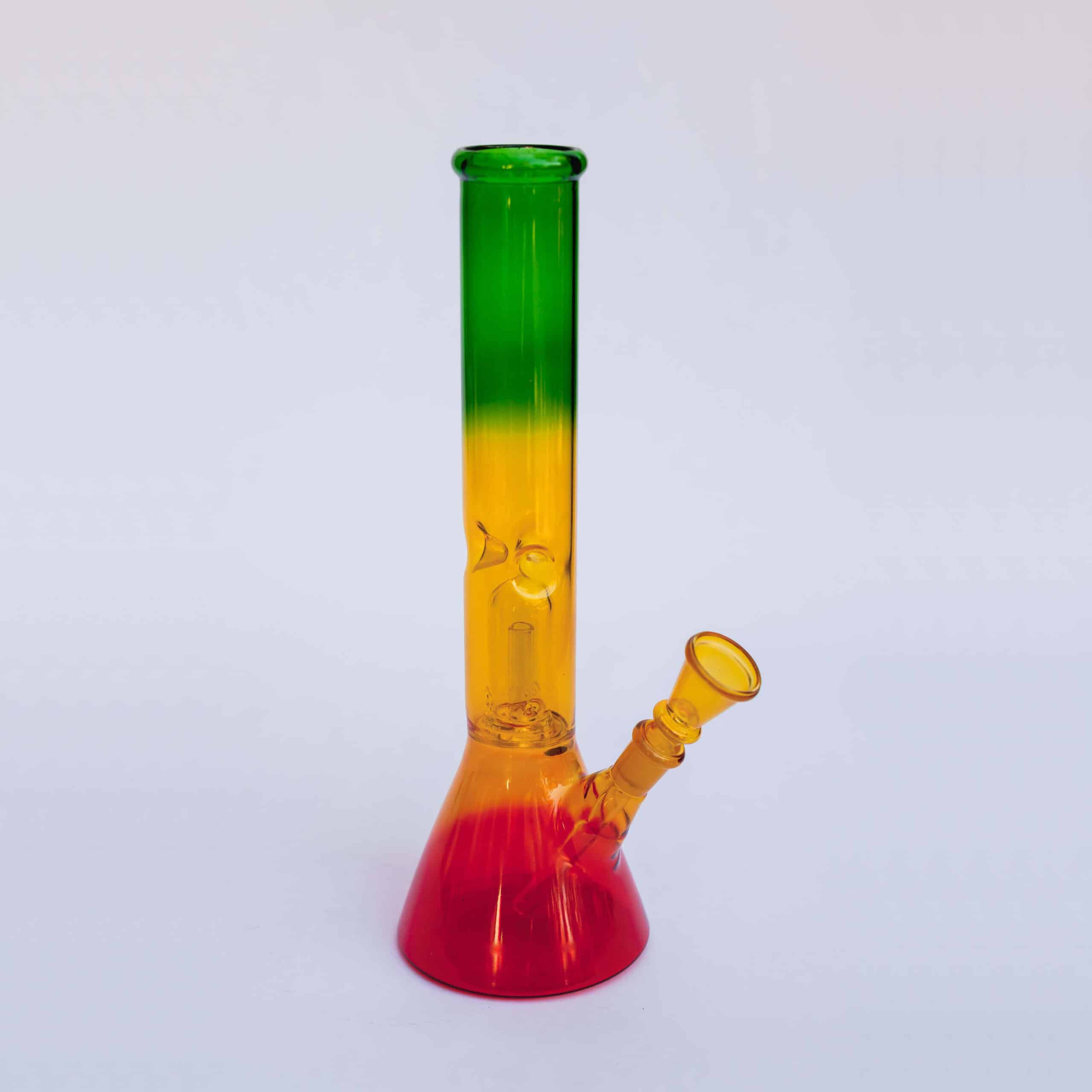 30cm Glass Percolator – Rasta Colours