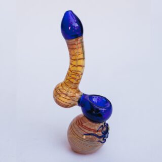 15cm Glass Bubbler – Intricate Animal (Indian Blown)