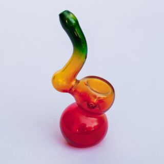 11cm Mini Glass Bubbler – Rasta Colour